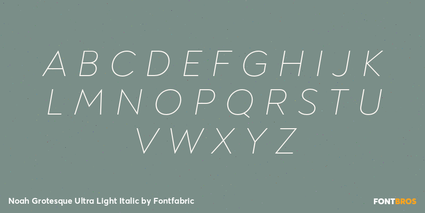 Noah Grotesque Ultra Light Italic Font Poster #2