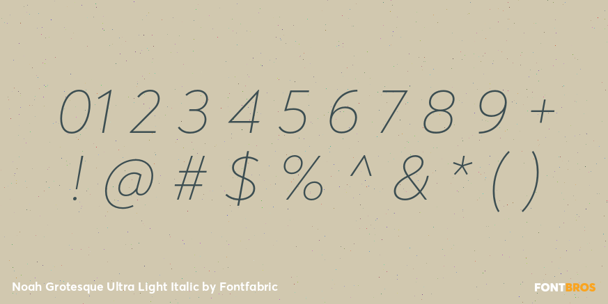 Noah Grotesque Ultra Light Italic Font Poster #4