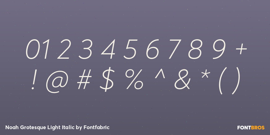 Noah Grotesque Light Italic Font Poster #4