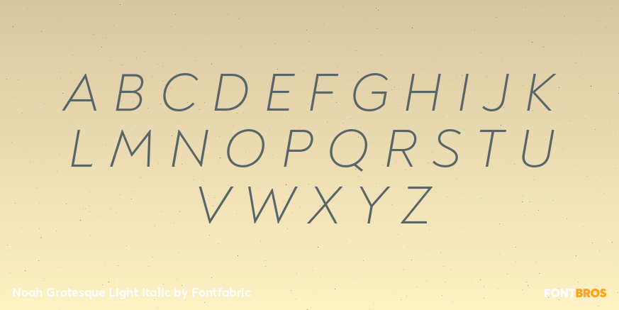 Noah Grotesque Light Italic Font Poster #2