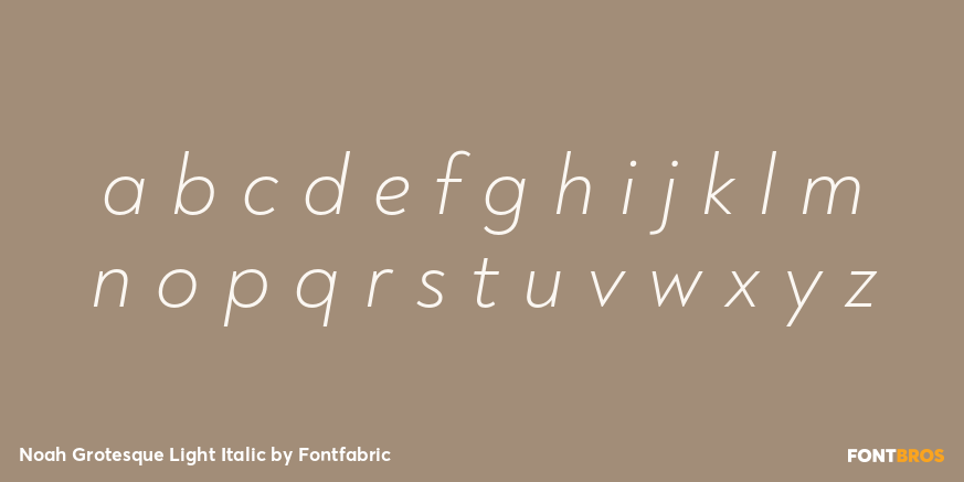 Noah Grotesque Light Italic Font Poster #3