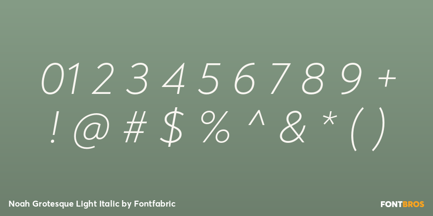 Noah Grotesque Light Italic Font Poster #4
