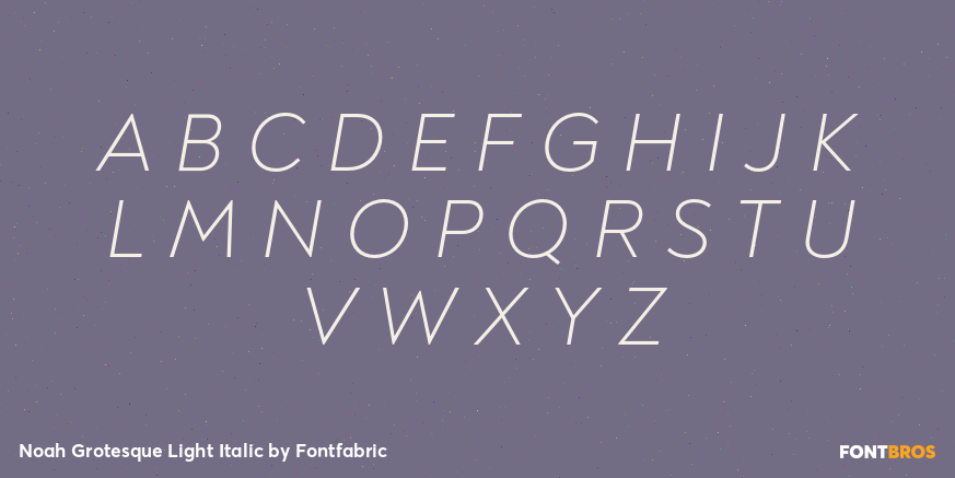 Noah Grotesque Light Italic Font Poster #2