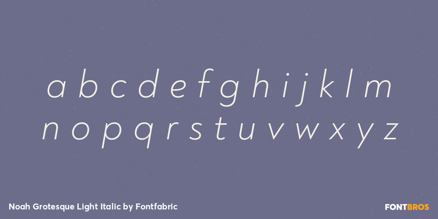 Noah Grotesque Light Italic Font Poster #3