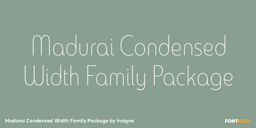 Madurai Condensed Width Family Package Font Poster #1