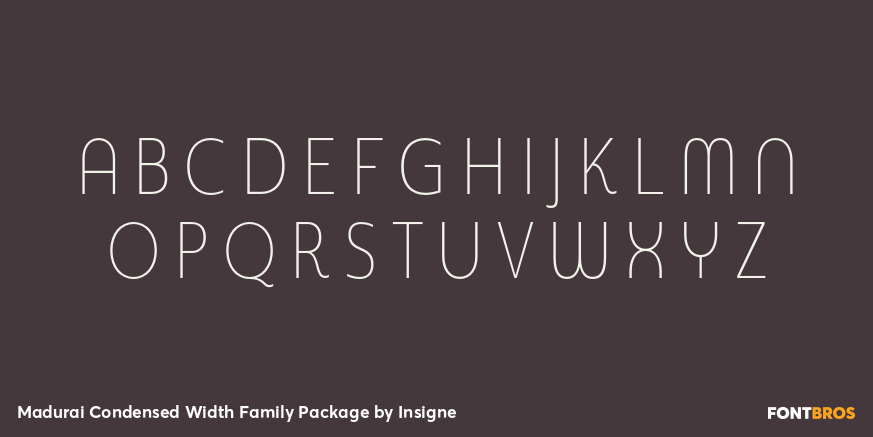 Madurai Condensed Width Family Package Font Poster #2