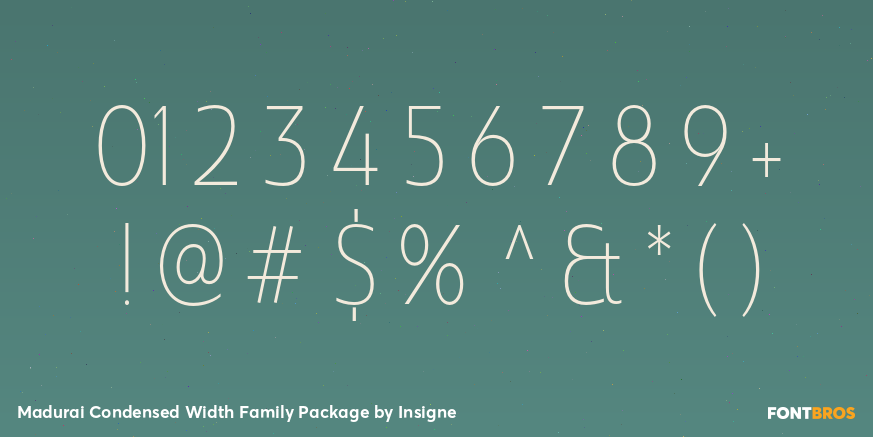 Madurai Condensed Width Family Package Font Poster #4