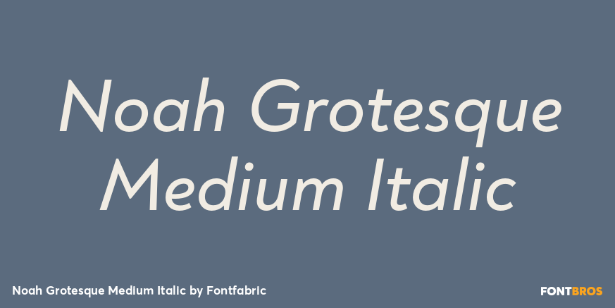 Noah Grotesque Medium Italic Font Poster #1