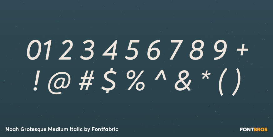 Noah Grotesque Medium Italic Font Poster #4