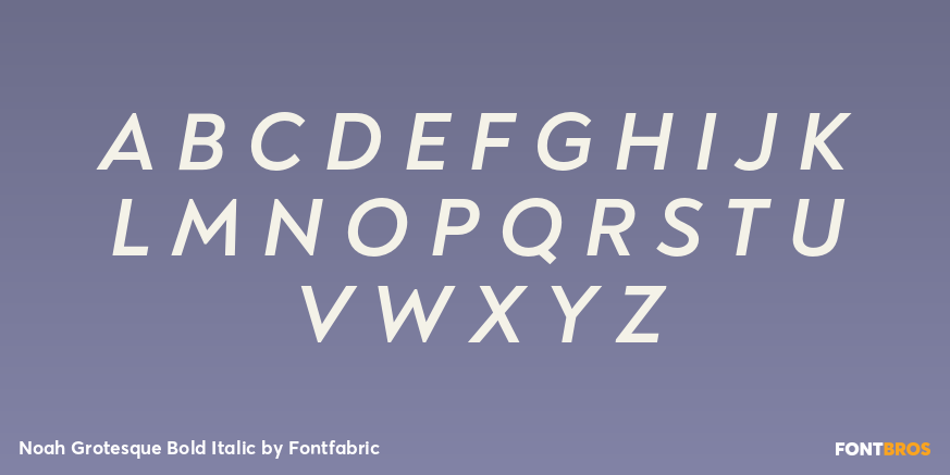 Noah Grotesque Bold Italic Font Poster #2