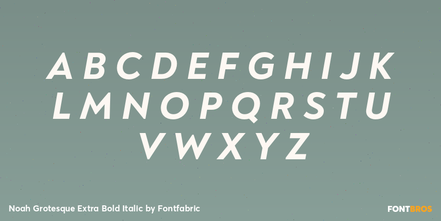 Noah Grotesque Extra Bold Italic Font Poster #2