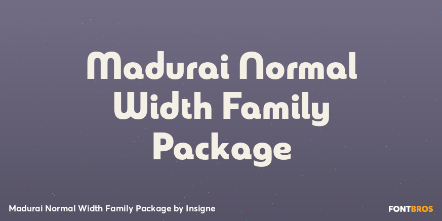 Madurai Normal Width Family Package Font Poster #1