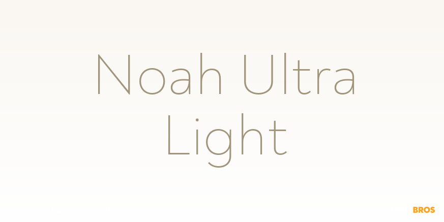 Noah Ultra Light Font Poster #1