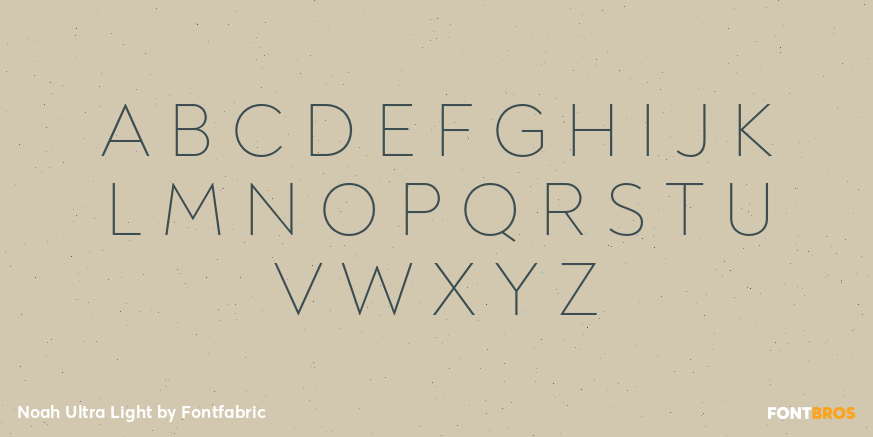 Noah Ultra Light Font Poster #2