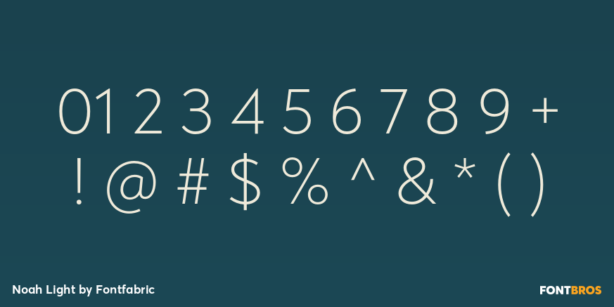 Noah Light Font Poster #1