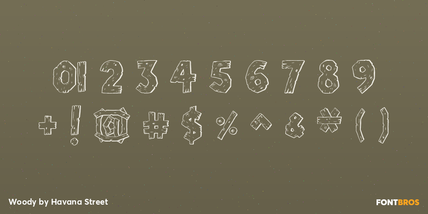 Woody Font Poster #1