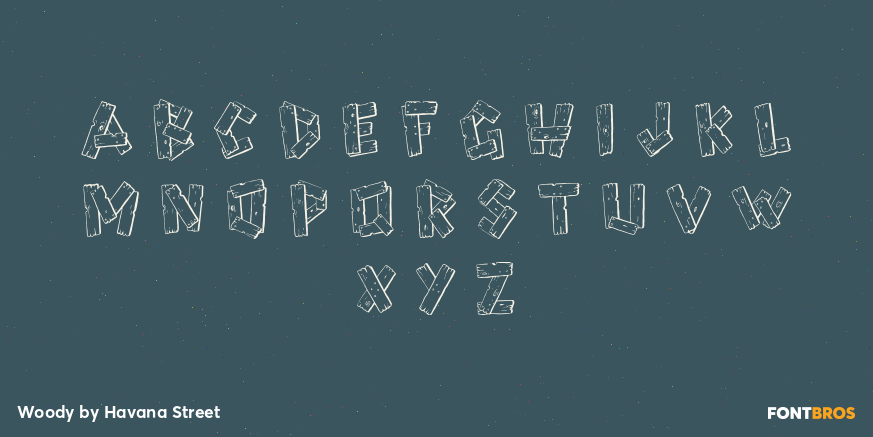 Woody Font Poster #1