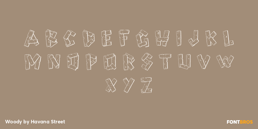 Woody Font Poster #1