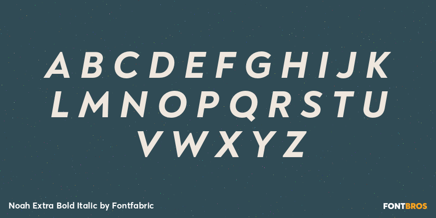 Noah Extra Bold Italic Font Poster #1