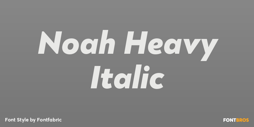 Noah Heavy Italic Font Poster #1
