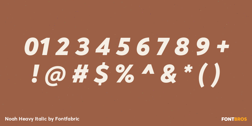 Noah Heavy Italic Font Poster #1