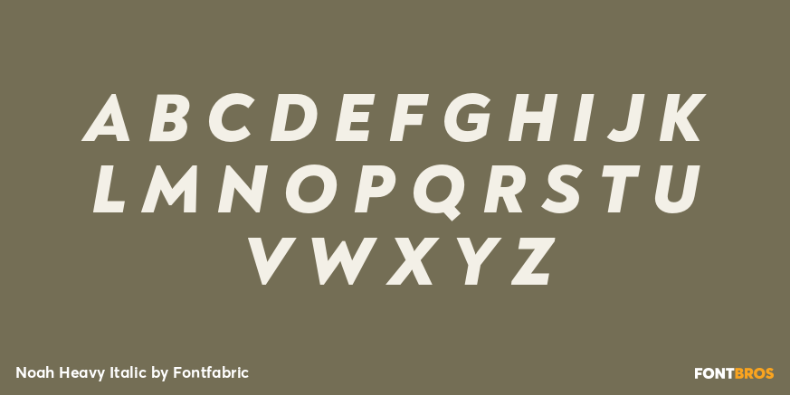 Noah Heavy Italic Font Poster #2