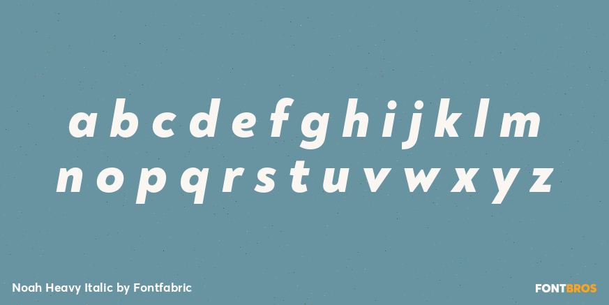 Noah Heavy Italic Font Poster #3