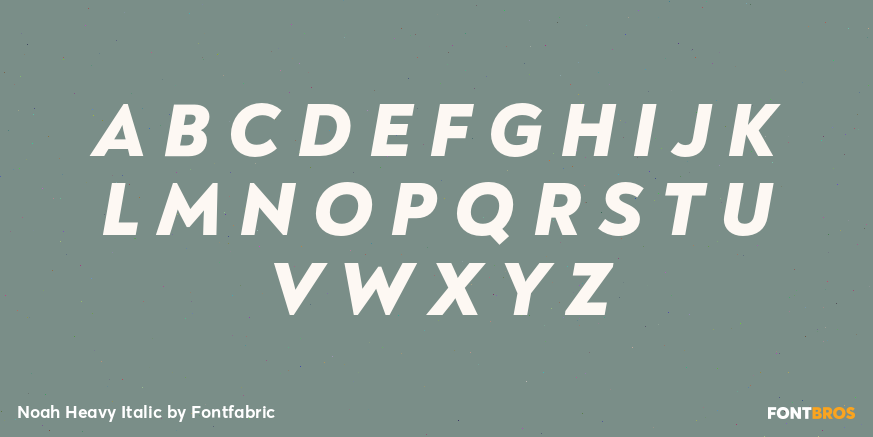 Noah Heavy Italic Font Poster #1