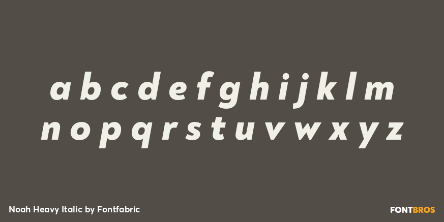 Noah Heavy Italic Font Poster #1