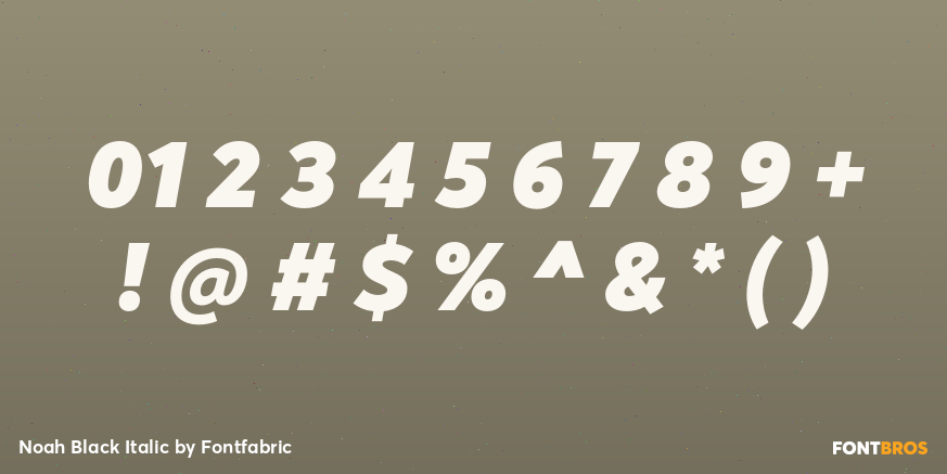 Noah Black Italic Font Poster #1