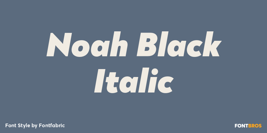 Noah Black Italic Font Poster #1