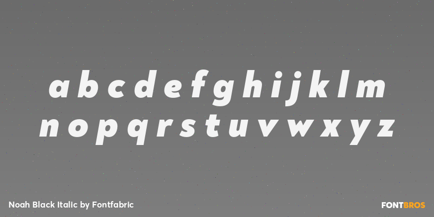 Noah Black Italic Font Poster #3
