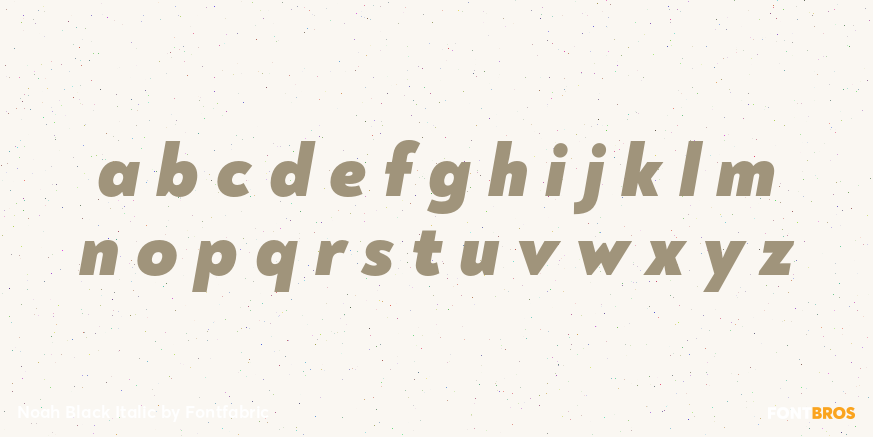 Noah Black Italic Font Poster #1