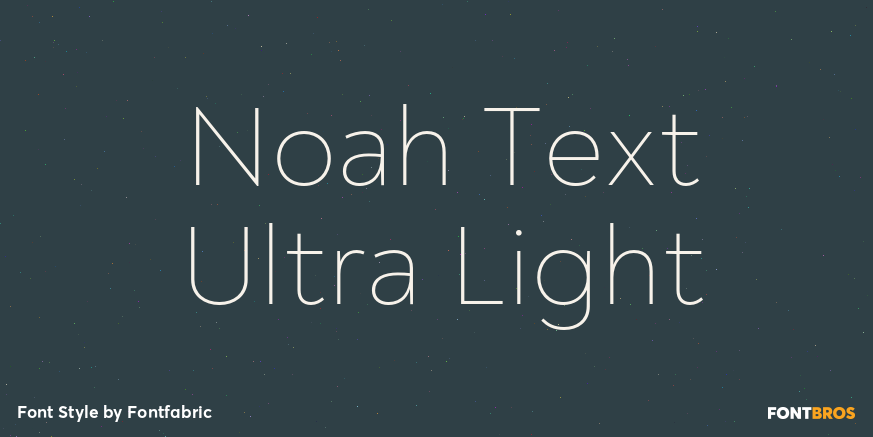Noah Text Ultra Light Font Poster #1