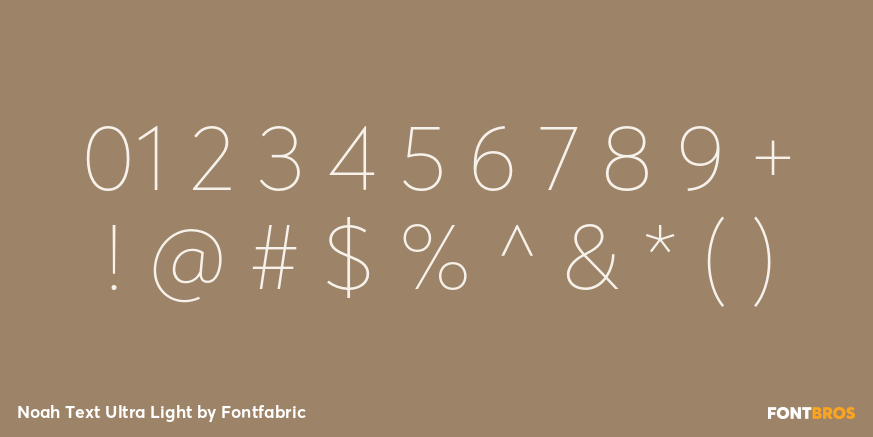 Noah Text Ultra Light Font Poster #1
