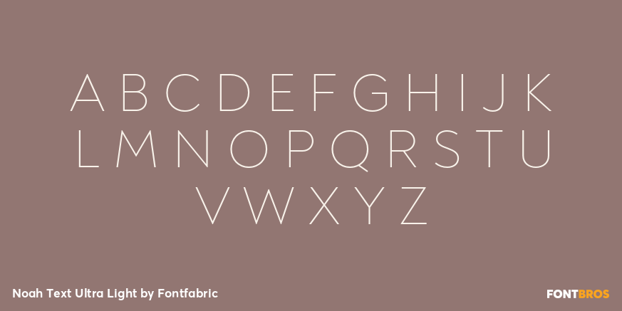 Noah Text Ultra Light Font Poster #2