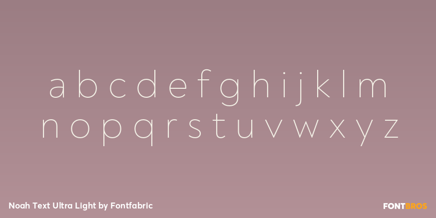 Noah Text Ultra Light Font Poster #3