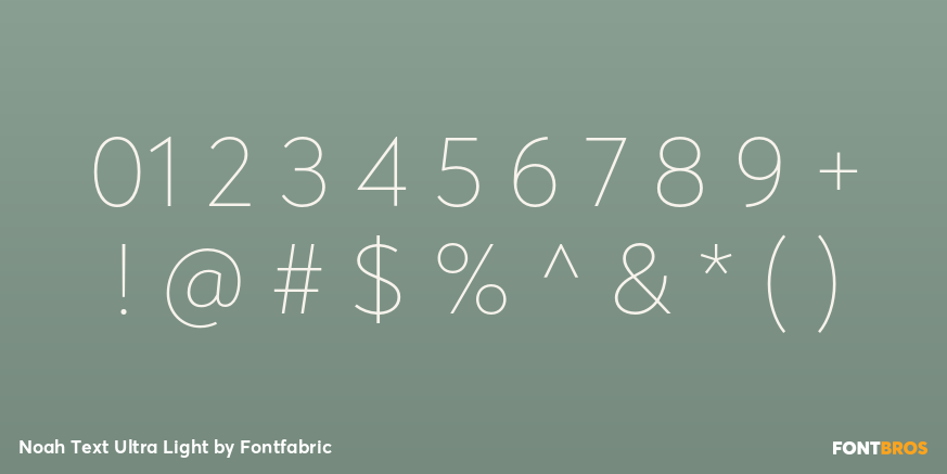 Noah Text Ultra Light Font Poster #4