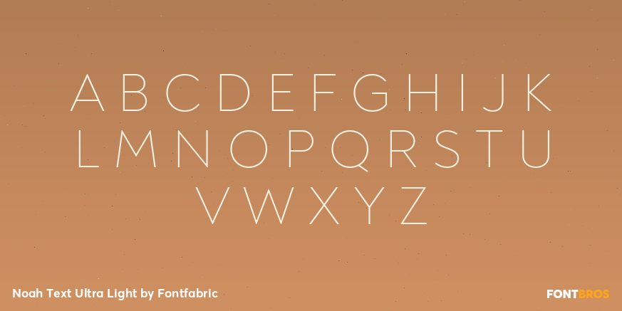 Noah Text Ultra Light Font Poster #1