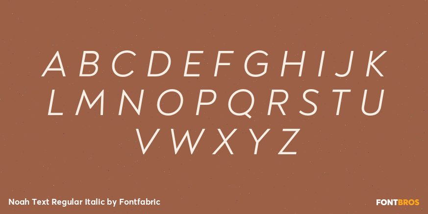 Noah Text Regular Italic Font Poster #2