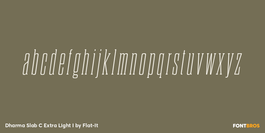 Dharma Slab C Extra Light I Font Poster #1
