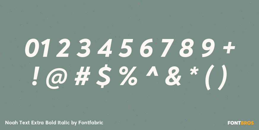 Noah Text Extra Bold Italic Font Poster #4