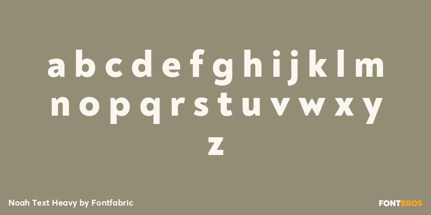 Noah Text Heavy Font Poster #3