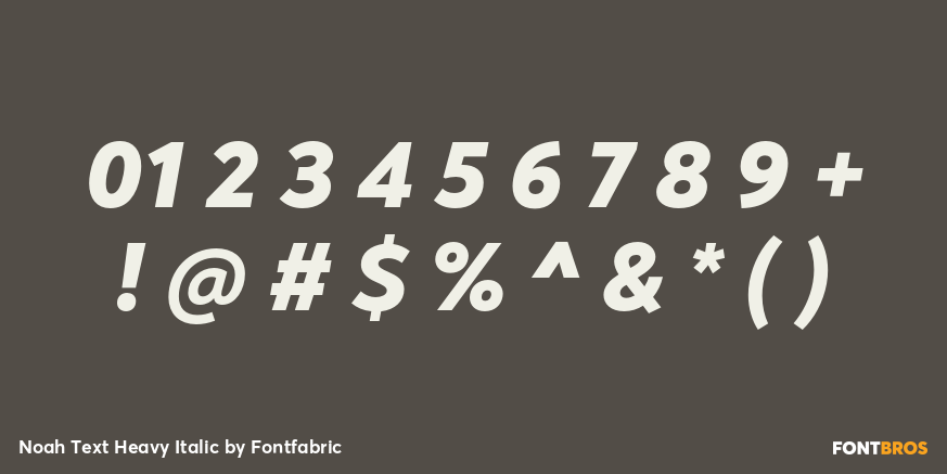 Noah Text Heavy Italic Font Poster #1