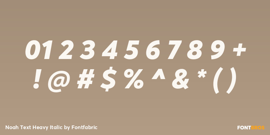 Noah Text Heavy Italic Font Poster #4