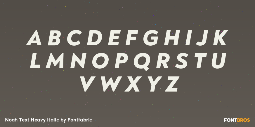 Noah Text Heavy Italic Font Poster #1