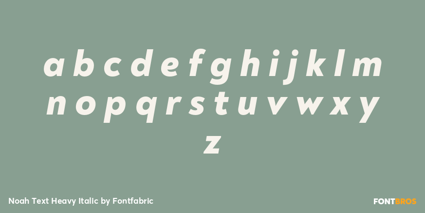 Noah Text Heavy Italic Font Poster #1