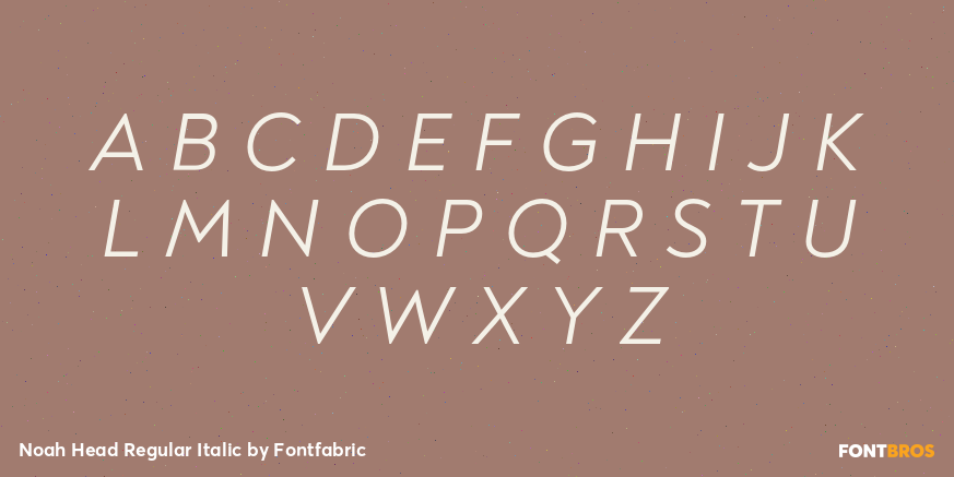 Noah Head Regular Italic Font Poster #2