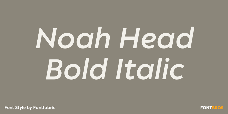 Noah Head Bold Italic Font Poster #1