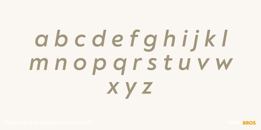 Noah Head Bold Italic Font Poster #3